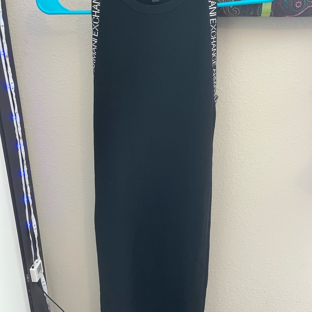 Armani Exchange Black Midi Dress